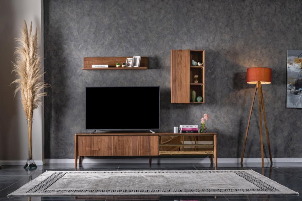 rtv Lowboard woonkamerset tv-standaard dressoir planken wandmeubel modern hout nieuw